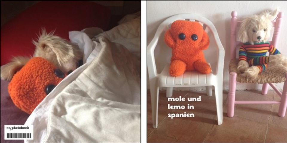 Mole und Lemo in Spanien von "Dein Stofftier" Judith Hirzel